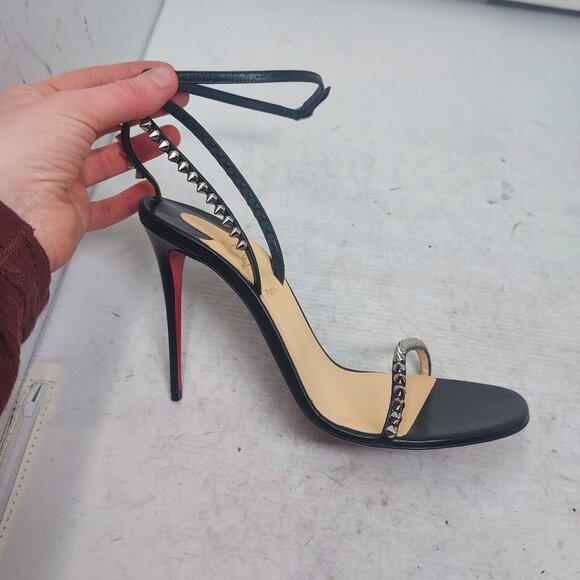 Christian Louboutin So Me Black Stud Spike Heel Sandal - Picture 3 of 12